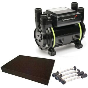 SALAMANDER PUMPS Salamander CT60B 1.8 Bar Bathroom Twin Impeller Shower Pump CT60 b Hoses + Mat