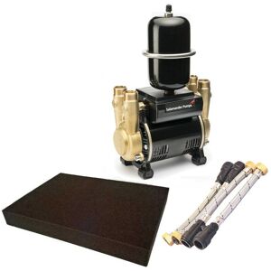 SALAMANDER PUMPS Salamander ctforce 15TU 1.5 Bar Brass Twin Impeller Shower Pump Negative & Mat