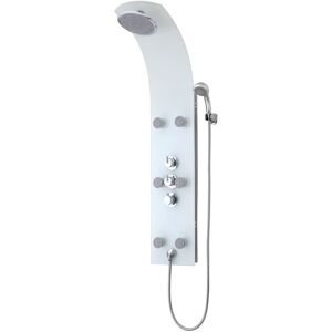 BERKFIELD HOME SCHÜTTE Glass Shower Panel with Thermostatic Mixer LANZAROTE White