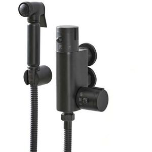 Clifton Shower Accessories - Shower Douche Kit With Thermostatic Mixing Valve & Brass Spray Head (black)