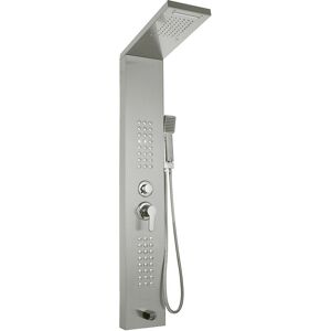 5 in 1 Fashion Shower Tower Panel Stainless Steel with Shower Screen Bathroom Shower Silver Matte - Vevor