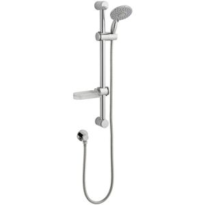 CLIFTON SHOWER ACCESSORIES Shower Slide Rail Kit With Soap Tray And Six Mode Shower Head Handset