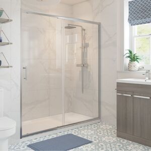 Verve Sliding Shower Door 1200mm Wide - 6mm Glass - Signature