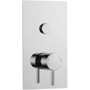 Clifton Shower Accessories - Single Round Push Button Concealed Thermostatic Shower Mixer Valve (lake)