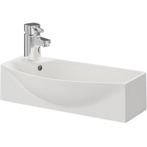 Wholesale Domestic - Sintra 450mm x 220mm Right Hand Wall Hung Basin with 1 Tap Hole - White