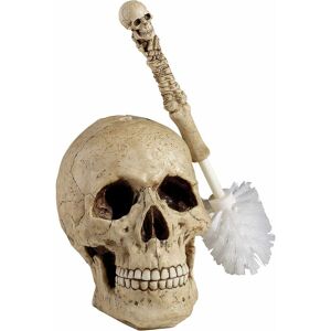 Tinor - Skullduggery Skeleton Gothic Bathroom Decor Toilet Bowl Brush Set, 38cm, Polyresin, Full Color Palette,Toilet Brush,Bathroom Brush