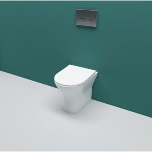 Sky Bathroom - Back To Wall Toilet Modern Bathroom Round Ceramic Soft Close Seat Pan