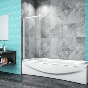 Sky Bathroom - 1 Fold 700x1400mm Pivot Folding Bath Shower Screen 4mm Glass