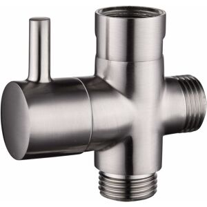 TINOR Solid Brass 3-Way Valve G1/2 Hand Shower Shower Components Universal Fitting, Brushed Nickel