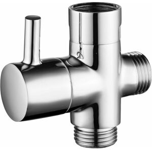 TINOR Solid Brass 3-Way Valve G1/2 Hand Shower Shower Components Universal Fitting, Chrome