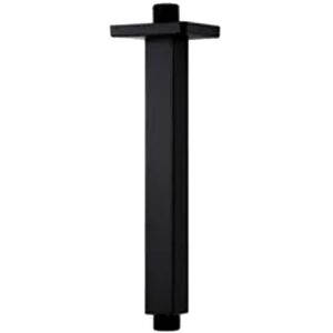 CLIFTON SHOWER ACCESSORIES Square Ceiling Mounted Shower Arm - Matt Black (marina)