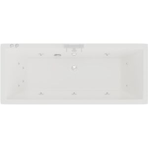 Square 1700mm x 700mm 12 Jet Chrome V-Tec Double Ended Whirlpool Bath - White - Wholesale Domestic