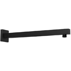 CLIFTON SHOWER ACCESSORIES Square Wall Mounted Shower Arm - Matt Black - (marina)