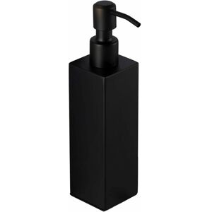 Langray - Stainless Steel Freestanding Soap Dispenser in Black - Bathroom Toilet Soap Dish (Stainless Steel (Black), Angular)