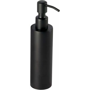 Langray - Stainless Steel Freestanding Soap Dispenser in Black - Bathroom Toilet Soap Dish (Stainless Steel (Black), Round)