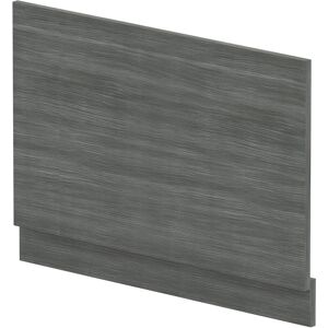 BALTERLEY Straight Bath MFC End Panel & Plinth - 800mm - Woodgrain Anthracite - Anthracite Woodgrain