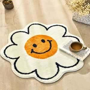 PESCE Sunflower Rug Smiley Face Rug Cute Cartoon Bath Mat Bathroom Decor Tapestry Wall Decor Water Absorption Non Slip Carpet Super Soft Home Indoor Entry