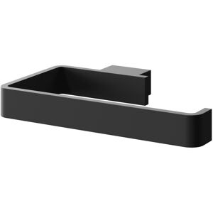 Colore - Square Matt Black Wall Mounted Toilet Roll Holder - Black