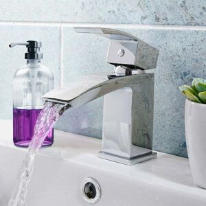 Nes Home - Arke Contemporary Chrome Cloakroom Basin Mono Mixer Tap + Waste