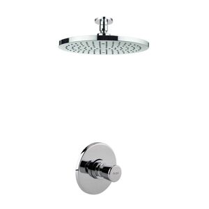 BUYAPARCEL Timed Non Concussive Concealed Shower Self Closing + Round Fixed Ceiling Head