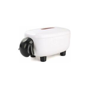 ORCHIDÉE Tissue Box, Tissue Dispenser, Sheep Shaped Top Groove Paper Napkin Dispenser Napkin Box for Car, Home, Bathroom (Black)