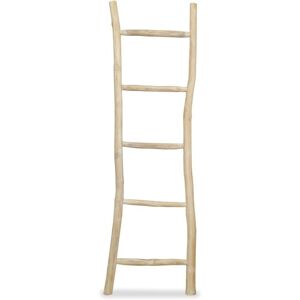 SWEIKO Towel Ladder with 5 Rungs Teak 45x150 cm Natural VDTD10661