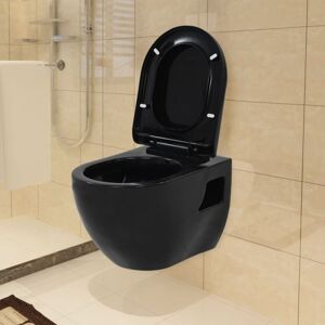 Sweiko - Wall-Hung Toilet Ceramic Black VDTD05024