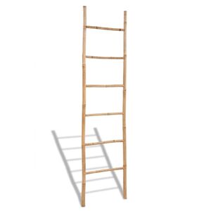Bamboo Towel Ladder with 6 Rungs Vidaxl Brown
