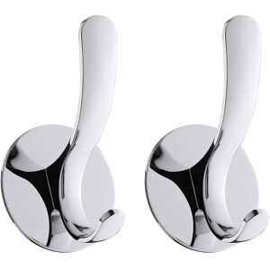 AOUGO Towel Robe Hook Stainless Steel No Drilling Bathroom Kitchen Polished Surface 2PCS