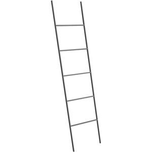 BELIANI Modern Accessories Towel Storage Stand Rack Ladder Iron 5 Rails Matt Black Aribibi - Black