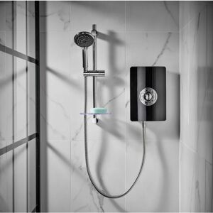 Aspirante 9.5kW Electric Shower Modern Black Gloss 5 Spray - Black - Triton