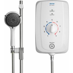 Omnicare Thermostatic Electric Shower 9.5KW White 5 Spray TEOMN91 - White - Triton