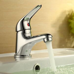 Nes Home - Tulla 450 x 325mm Small Quarter Corner Wall Mounted Basin with Mono Mixer Tap and Waste including p Trap Waste