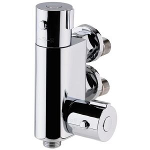 Nuie - Vertical Thermostatic Bar Bottom Outlet Shower Valve - Chrome