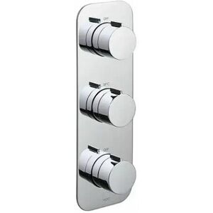 Altitude Tablet 2 Outlet 3 Handle Vertical Thermostatic Tablet Shower Valve - Chrome - TAB-128/2-ALT-C/P - Chrome - Vado