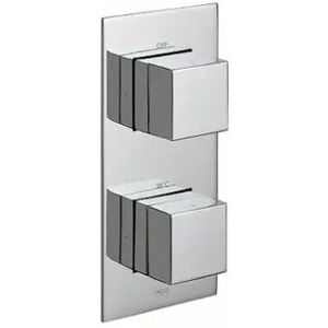 Vado Notion 1 Outlet 2 Handle Vertical Thermostatic Shower Valve - Chrome - TAB-148-NOT-C/P - Chrome