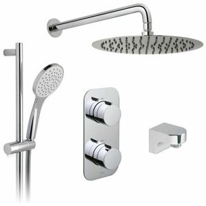 Tablet Altitude Thermostatic Dual Concealed Mixer Shower Valve With Shower Head And Kit - Chrome - Chrome - Vado