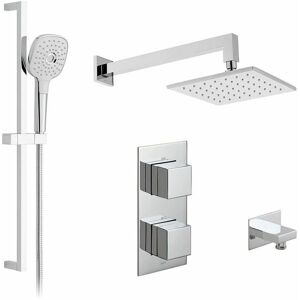 Tablet Notion Thermostatic Dual Concealed Mixer Shower Valve With Shower Set - Chrome - Chrome - Vado