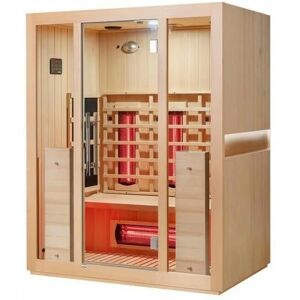 Vidalux 3 Person Premier Full Spectrum Infrared Sauna with Complete Heat