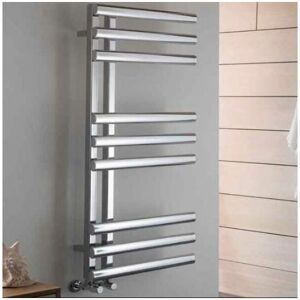 Amie Designer Straight Dual Fuel Towel Rail - 1200mm x 500mm - Chrome - Chrome - Vogue