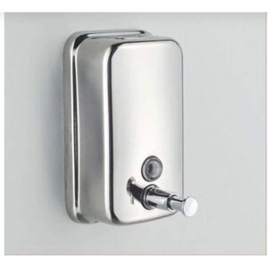 Groofoo - Wall Mounted Soap Dispenser 500 ml Manual 18/10 Stainless Steel (Silver)