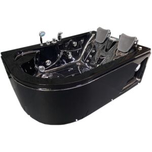 Simba Whirlpool Tub black 170 x 115 cm for 2 people - Black Varadero