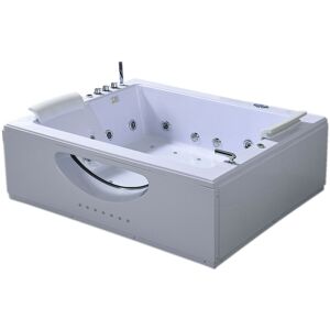 Simba Whirlpool bathtub 178 x 147 cm White Double Pump - Bali