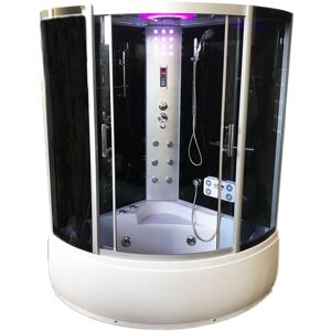 Simba Corner hydromassage bathtub-shower 130 x 130 cm white - Milan