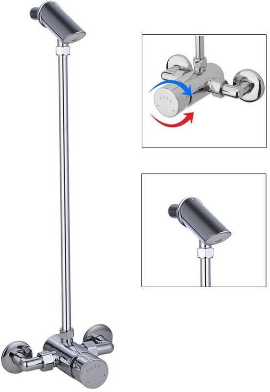 Buyaparcel - Commercial Timed Flow Exposed Non Concussive Shower Mixer Temperature Control