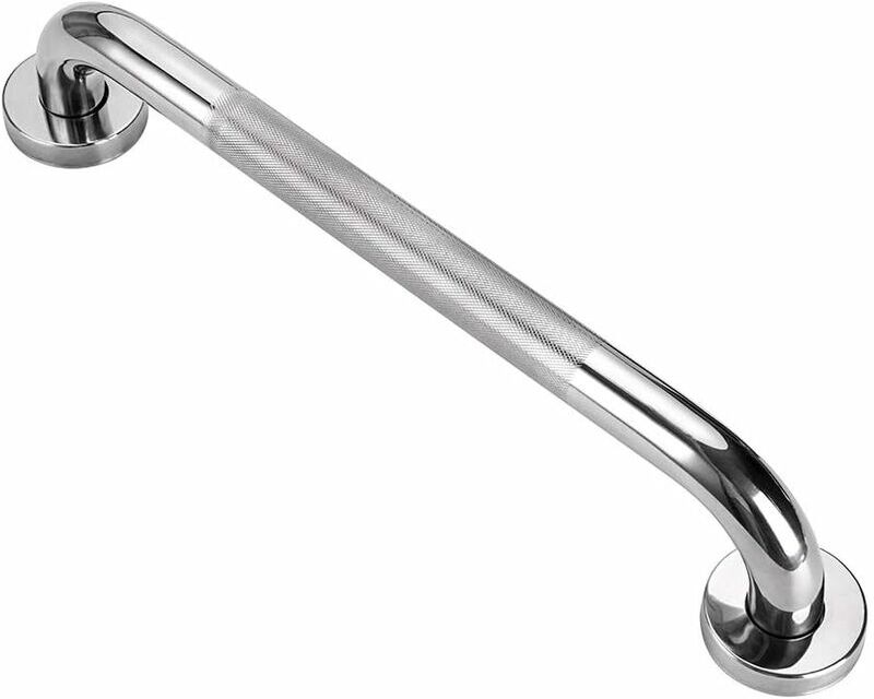 Langray - Stainless Steel Bath Grab Shower Handle with Anti-Slip Grip - Disabled Elderly Children Mobility & Daily Living Aids Assist Safety Support