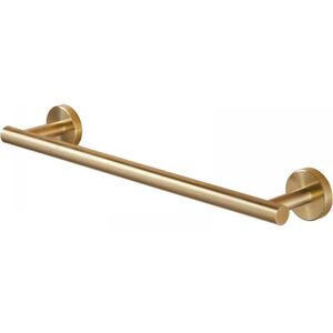 CYSLMUK 1 Piece Bathroom Towel Rail Wall Mounted 304 Stainless Steel Brushed Gold 40cm
