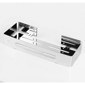Ymyny - 1 shower shelf, polished stainless steel, shampoo shelf, 4.5 x 31 x 12 cm, hanging bracket, silver