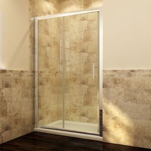 1000 x 800mm Sliding Shower Enclosure 6mm Safety Glass Screen Door Cubicle with Tray + Waste - Elegant