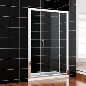 1000 x 800mm Sliding Shower Enclosure 6mm Safety Glass Screen Door Cubicle with Tray + Waste - Elegant